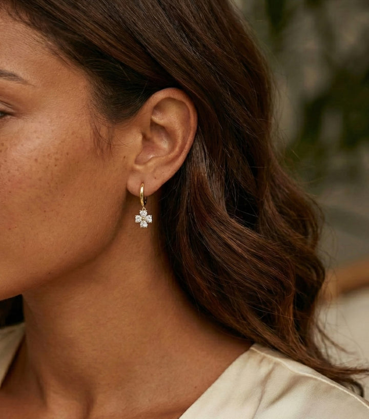 Floral Gold Earrings