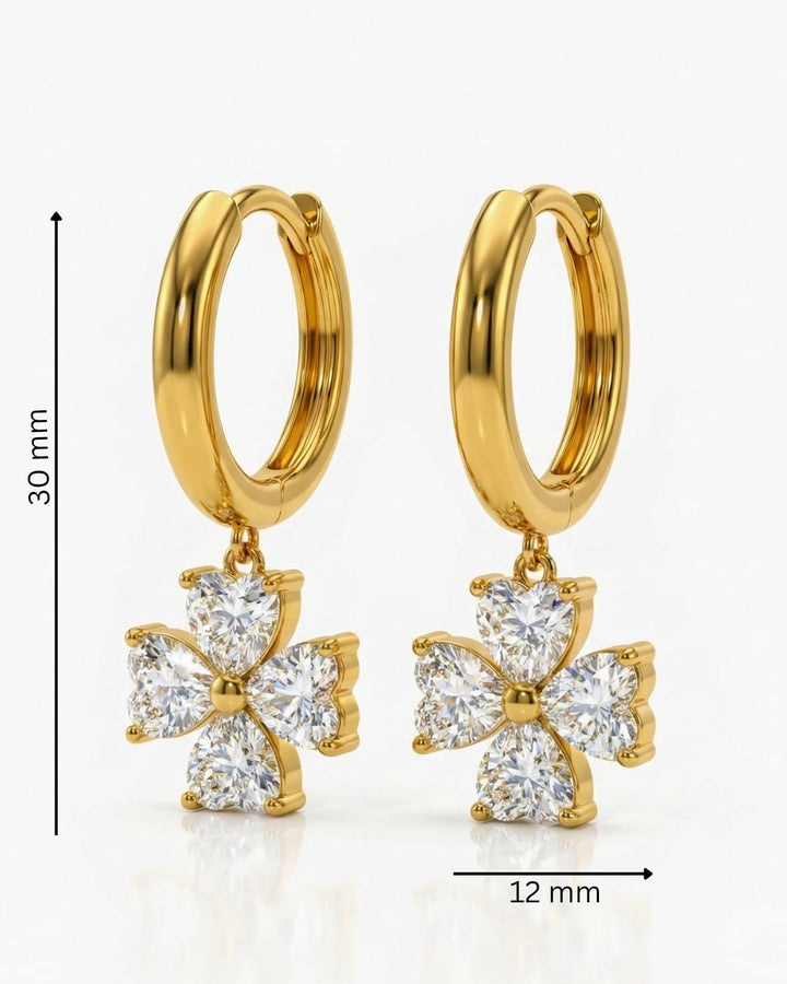 Floral Gold Earrings