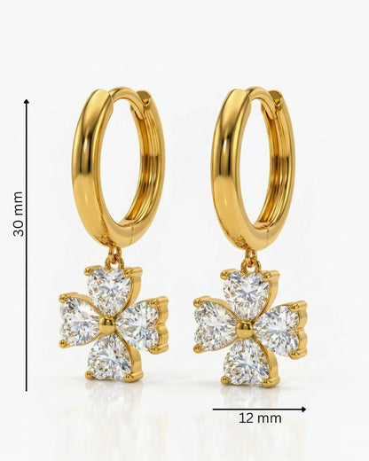 Floral Gold Earrings