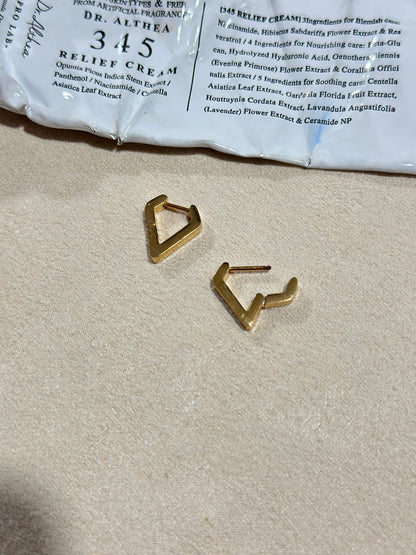 Trapezoid Hoop Earrings