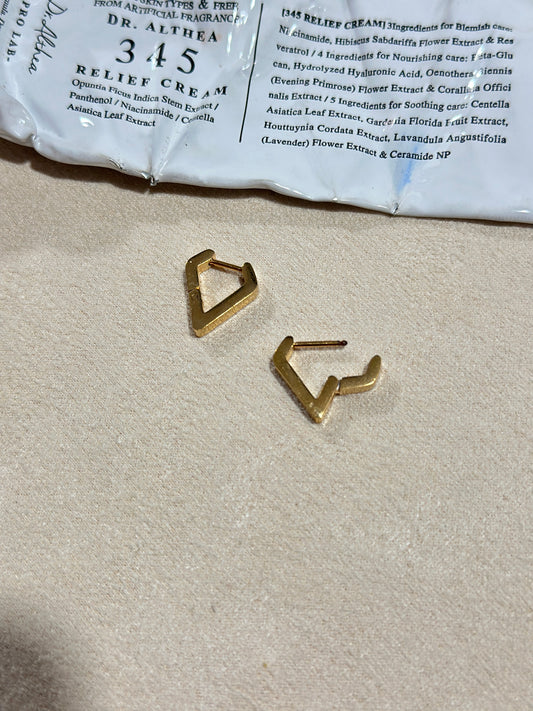 Trapezoid Hoop Earrings