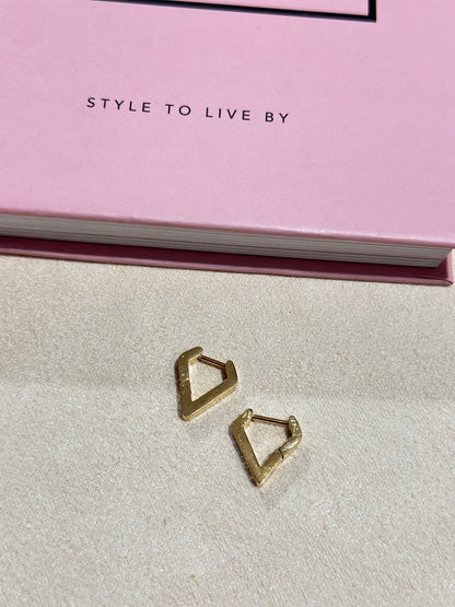 Trapezoid Hoop Earrings