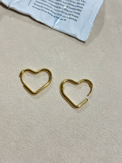Heart Hoop Earrings