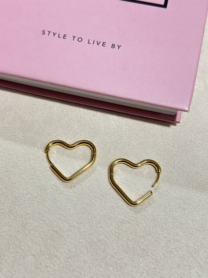 Heart Hoop Earrings