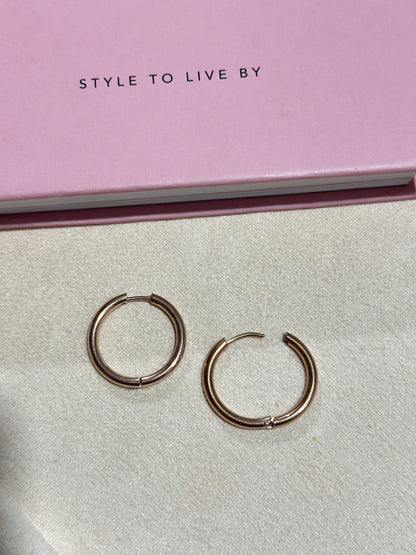 Round Hoop Earrings
