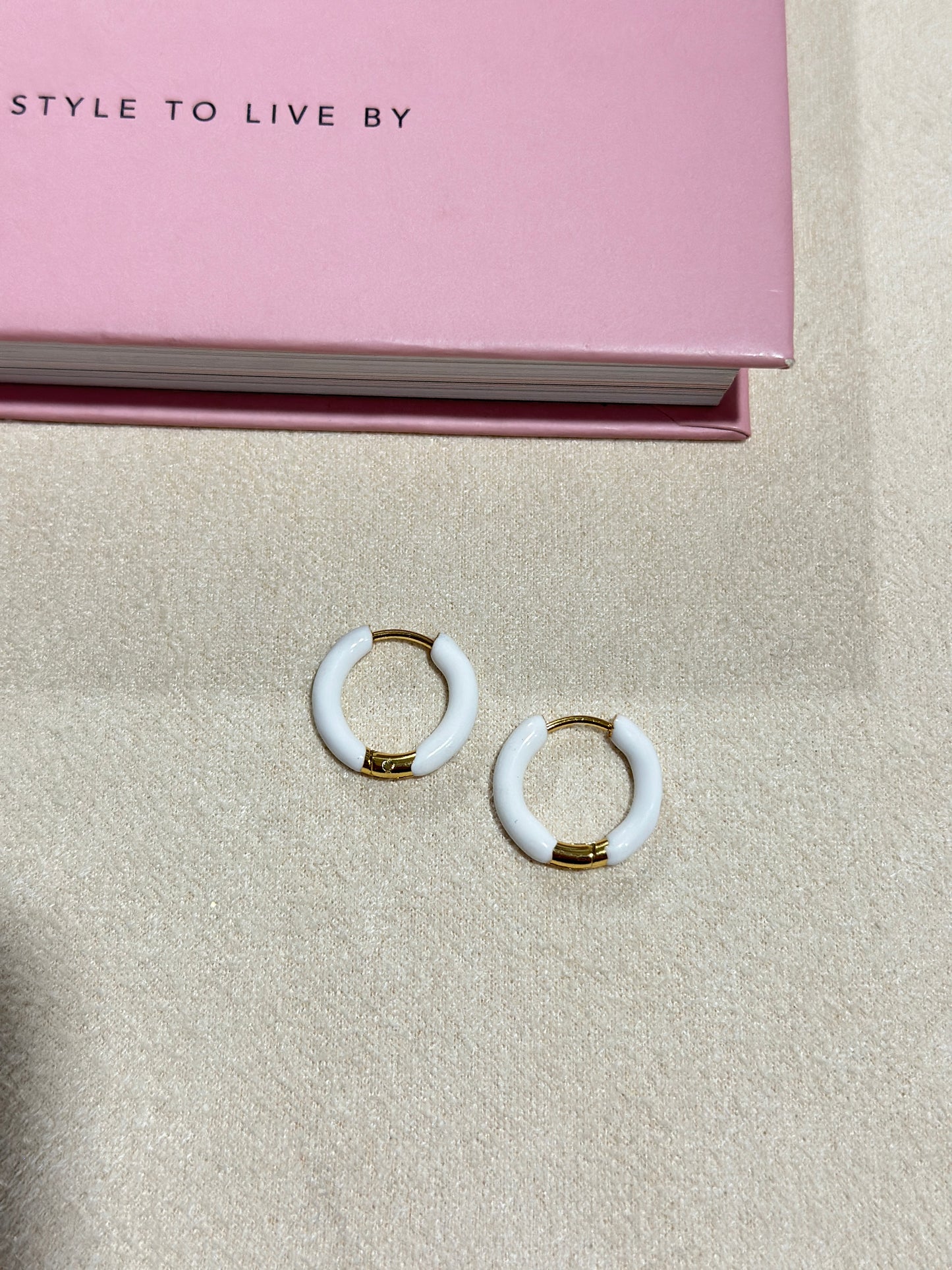Enamel Hoop Earrings