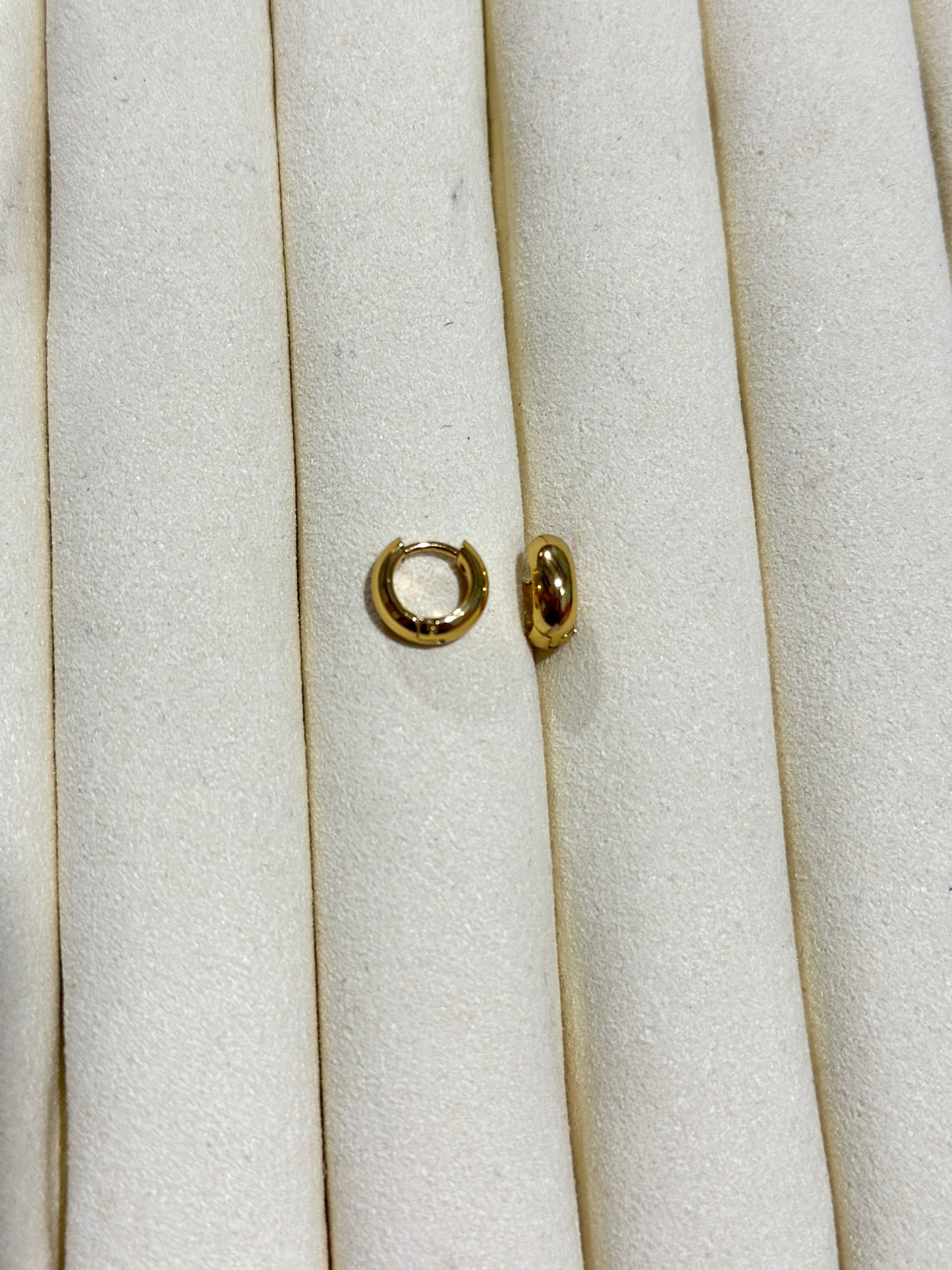 Oval Profile Gold Hoop Earrings