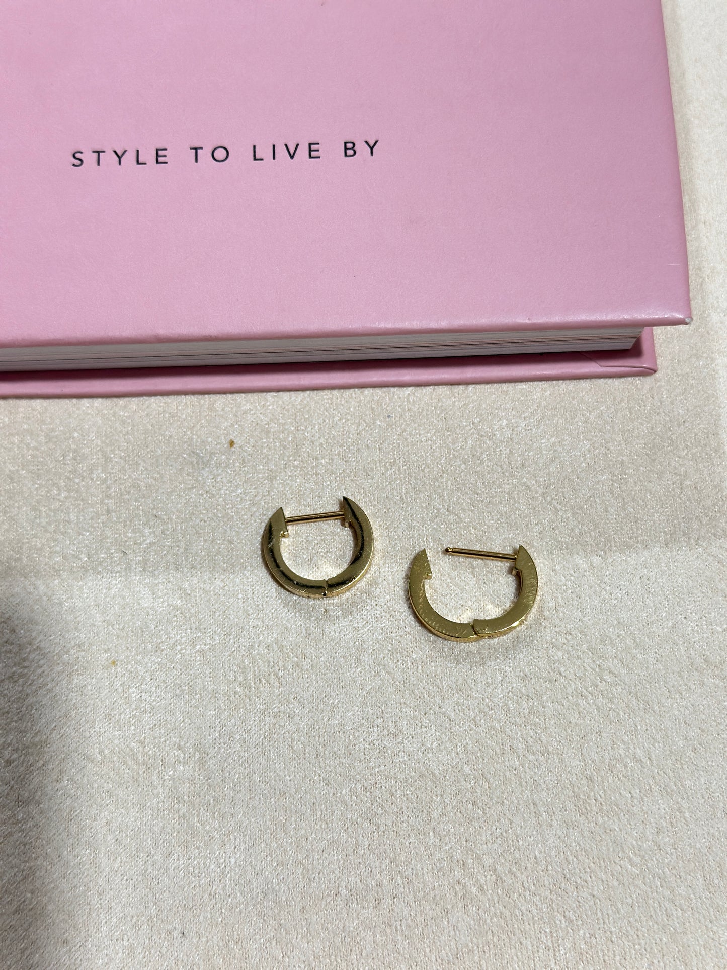 U Styled Gold Hoop Earrings