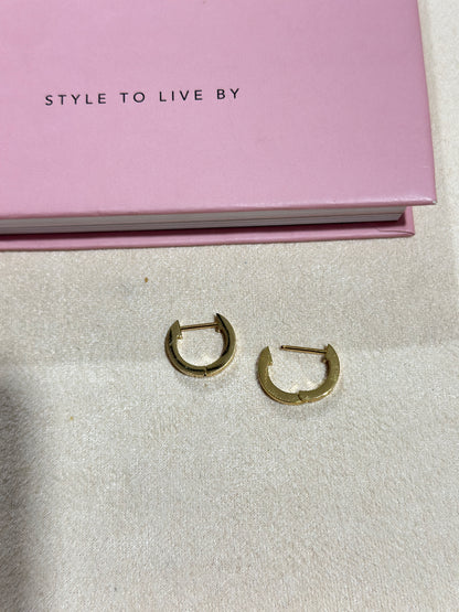 U Styled Gold Hoop Earrings