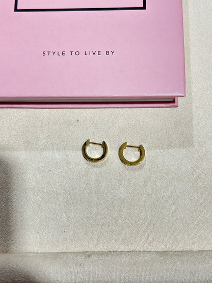 U Styled Gold Hoop Earrings