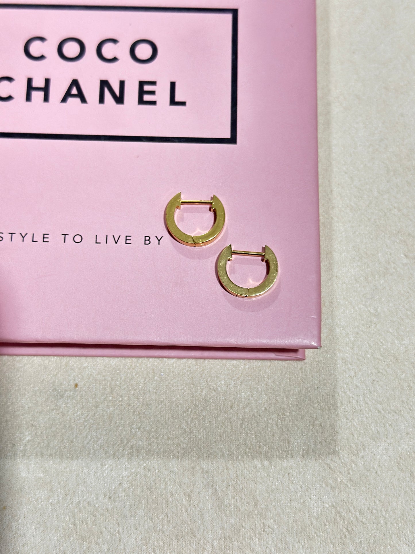 U Styled Gold Hoop Earrings