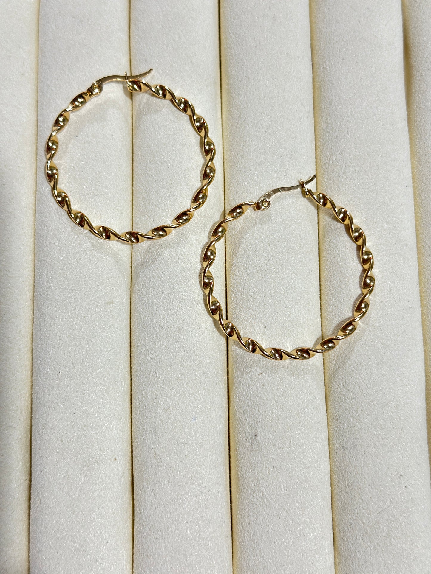 Twisted Rope Hoop Earrings