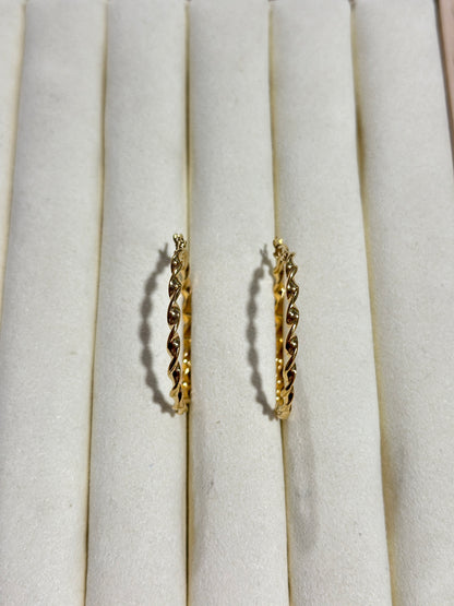 Twisted Rope Hoop Earrings
