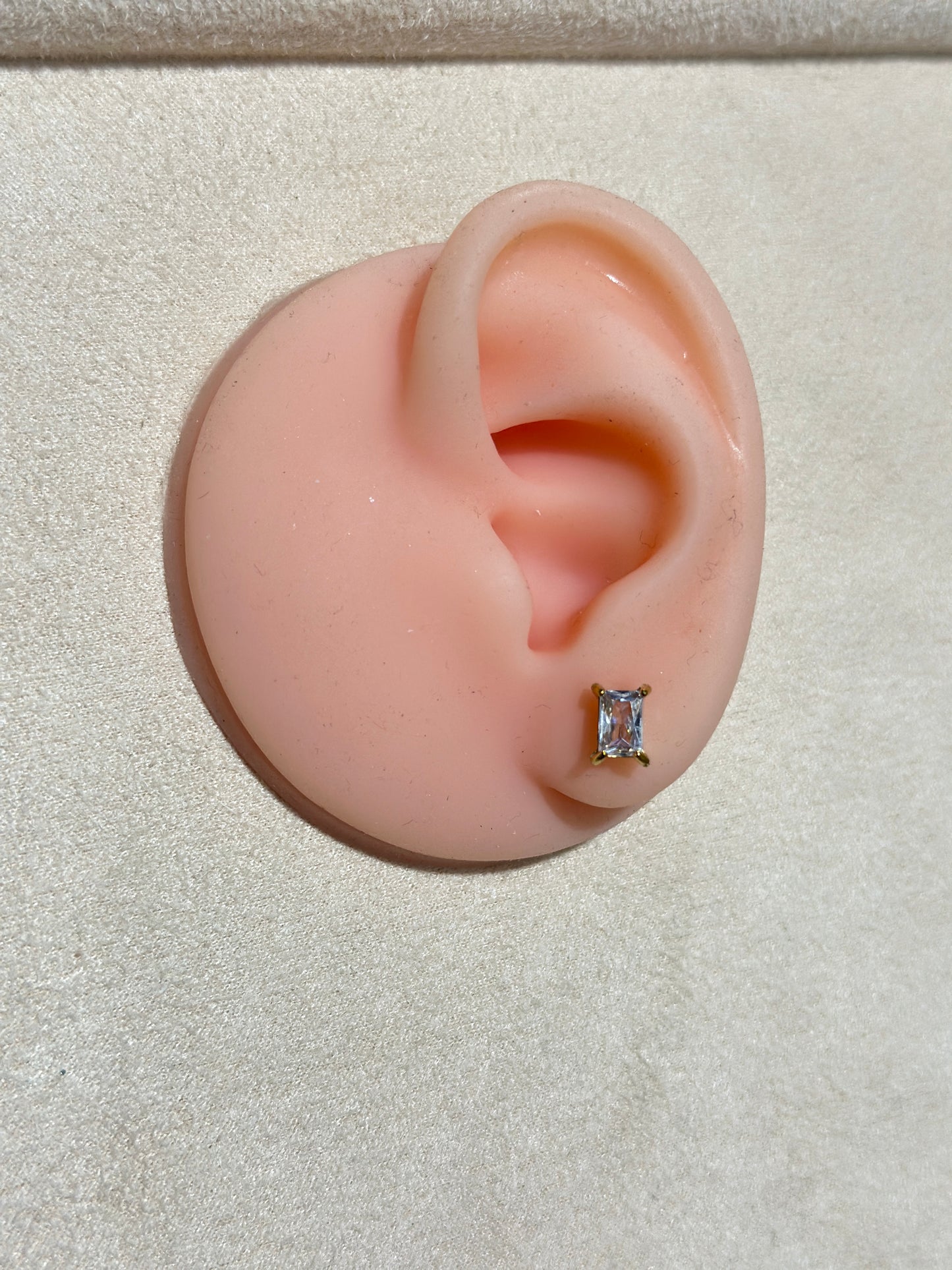 Baguette CZ Stud Earrings
