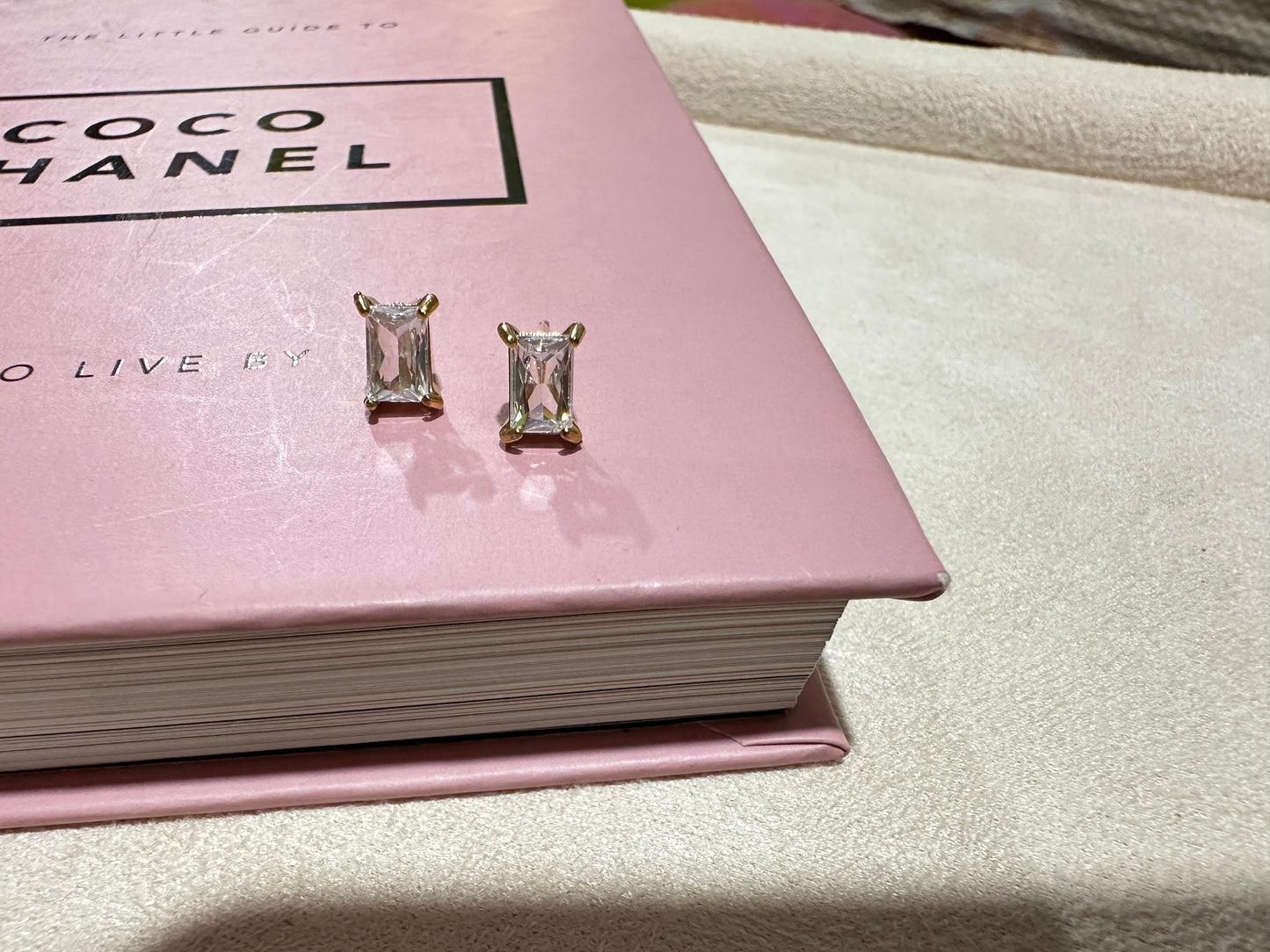 Baguette CZ Stud Earrings