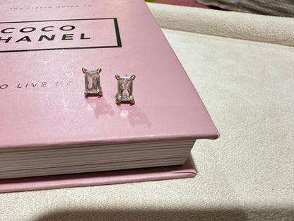 Baguette CZ Stud Earrings