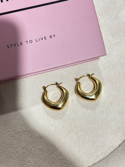 Sculptural Wave Hoop Earrings