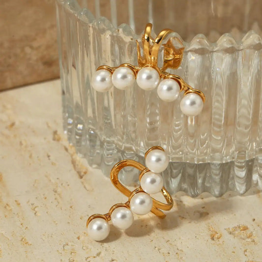 Pearl Vine Branch Ear-cuffs