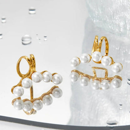 Pearl Vine Branch Ear-cuffs