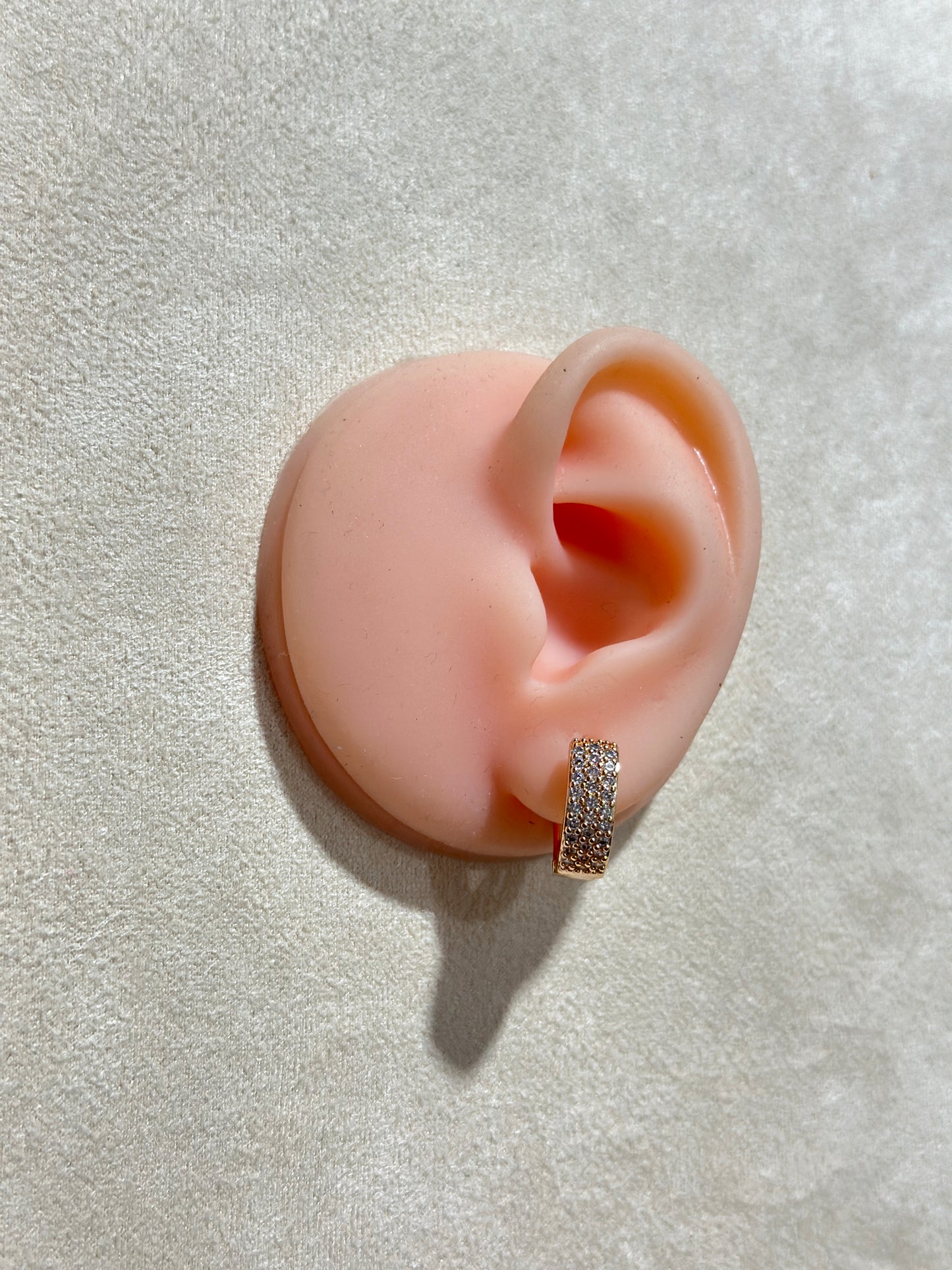 Pave Huggie Hoop Earrings
