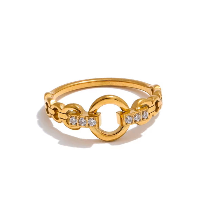 Crystal Chain Link Ring