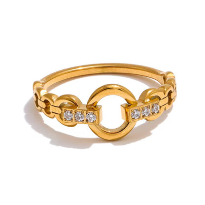 Crystal Chain Link Ring
