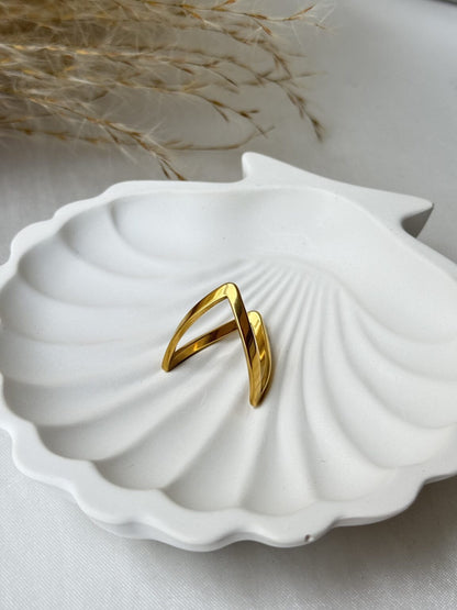 V Shaped Plain Ring
