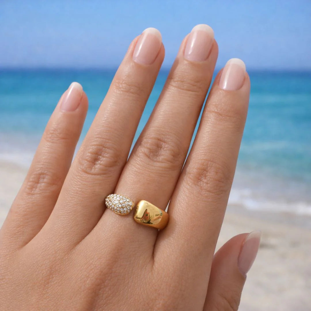 Semi Studed Open Ring