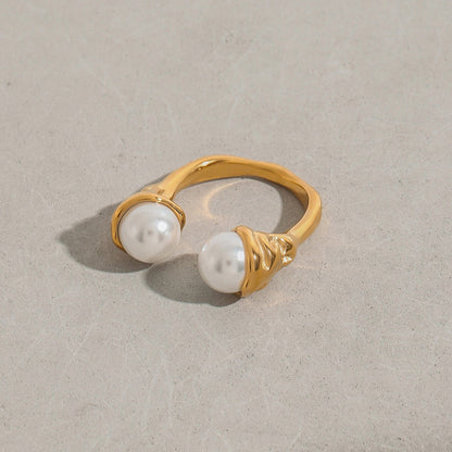Double Pearl Ring