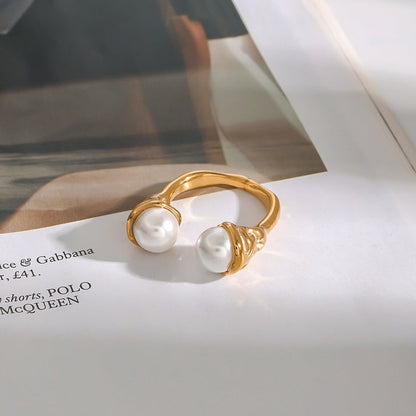 Double Pearl Ring