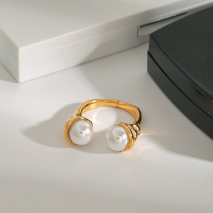 Double Pearl Ring