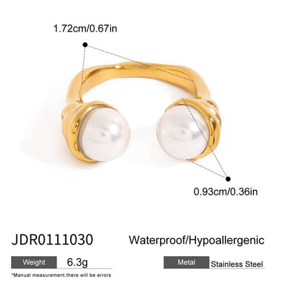 Double Pearl Ring