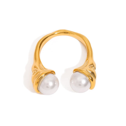 Double Pearl Ring