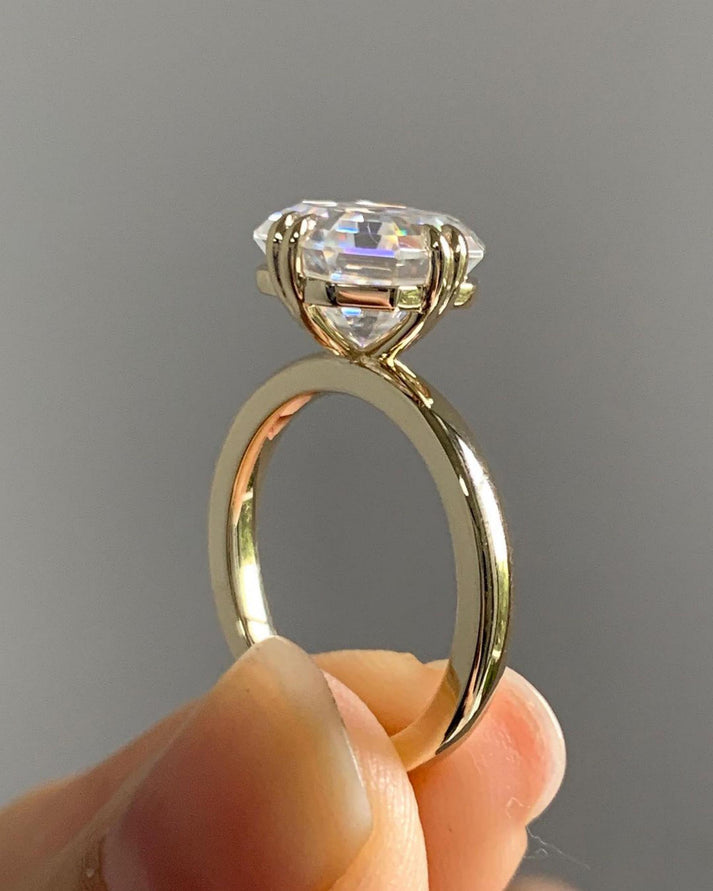 Cushion Cut CZ Open Adjustable Ring