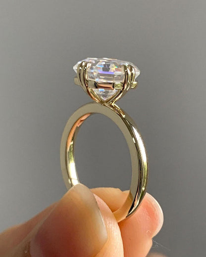 Cushion Cut CZ Open Adjustable Ring