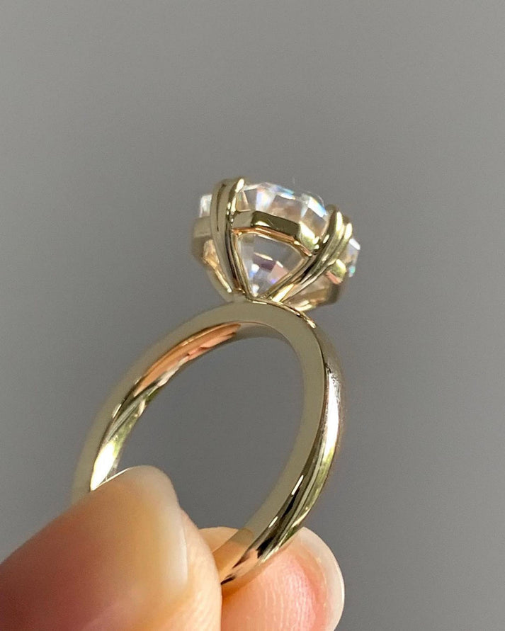 Cushion Cut CZ Open Adjustable Ring