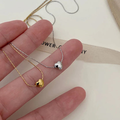 Tiny Heart Bead Necklace