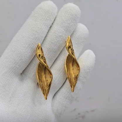 Twisted Leaf Earrings