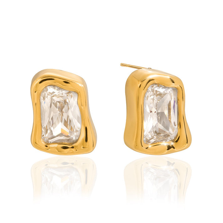 Big Cut Solitaire Stud Earrings