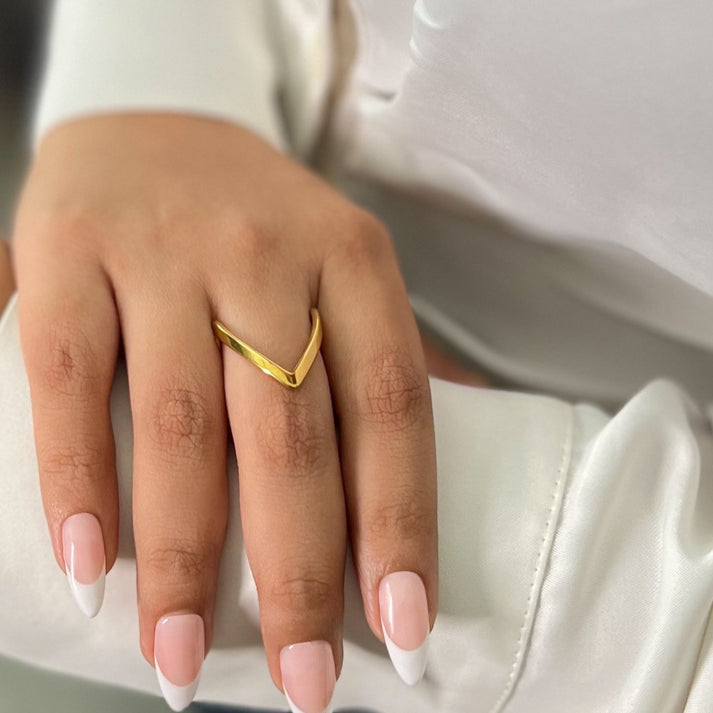 V Shaped Plain Ring