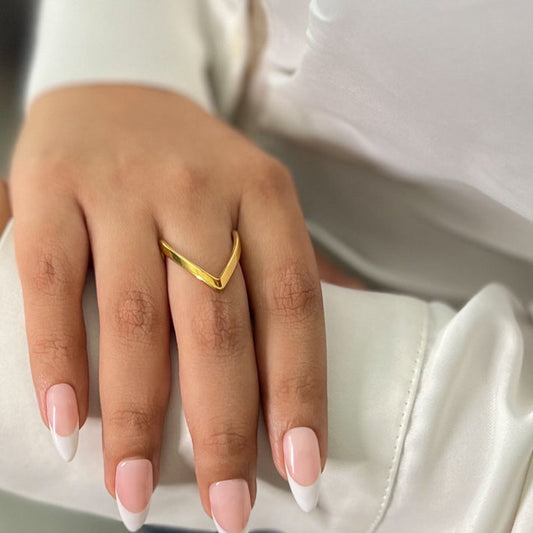 V Shaped Plain Ring
