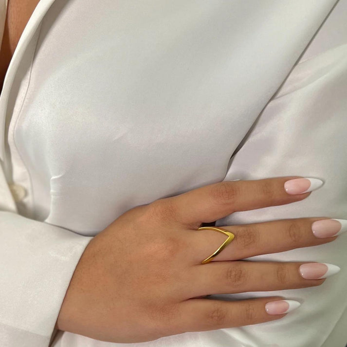 V Shaped Plain Ring