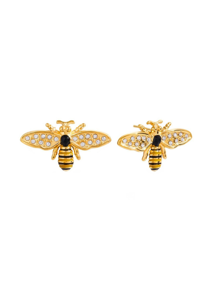 Bee CZ Stud Earrings