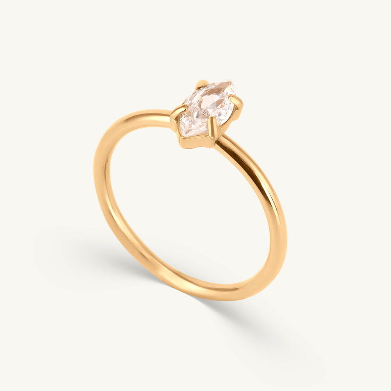 Marquise CZ Solitaire Ring