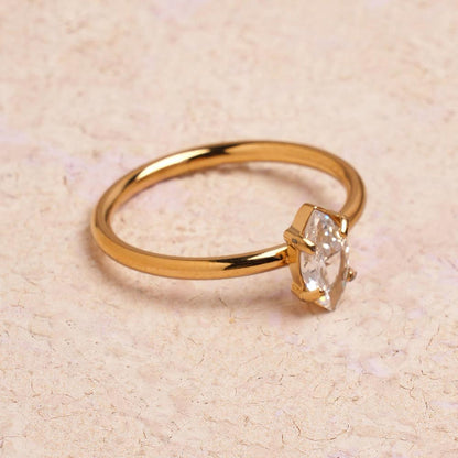 Marquise CZ Solitaire Ring