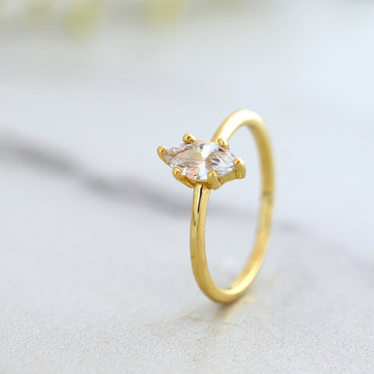 Marquise CZ Solitaire Ring