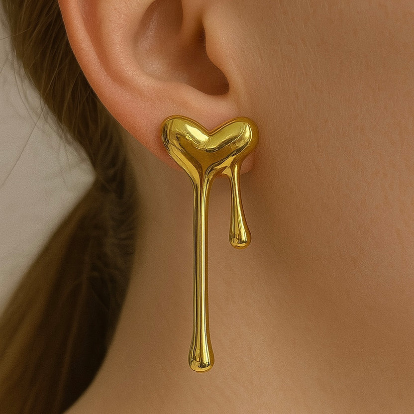 Melting Heart Drip Earrings