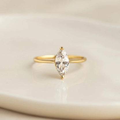 Marquise CZ Solitaire Ring