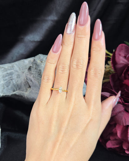 Marquise CZ Solitaire Ring