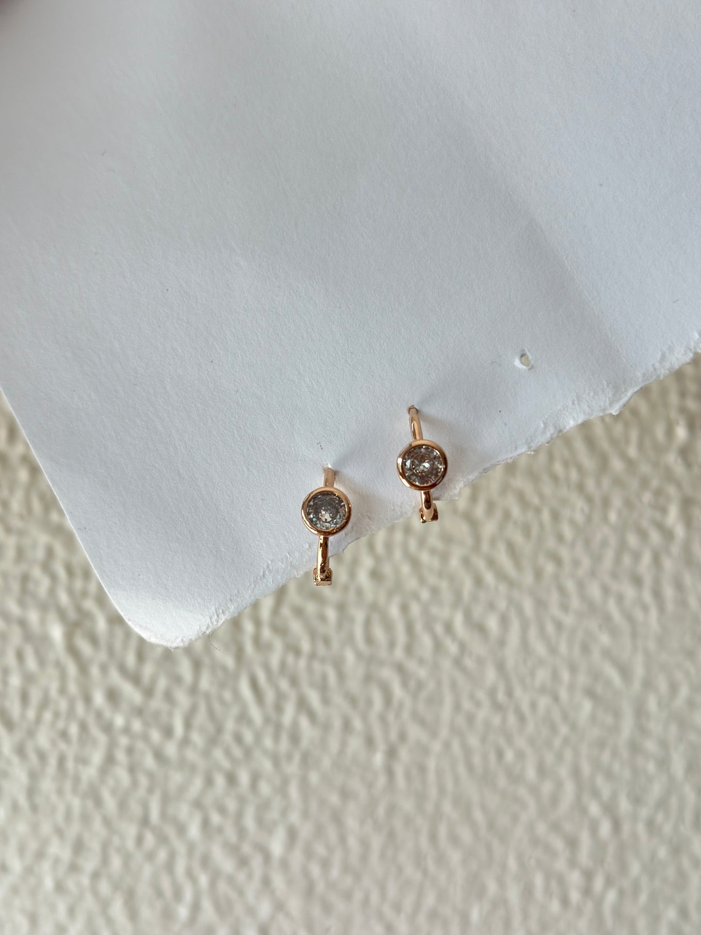 Round Crystal Hoop Earrings